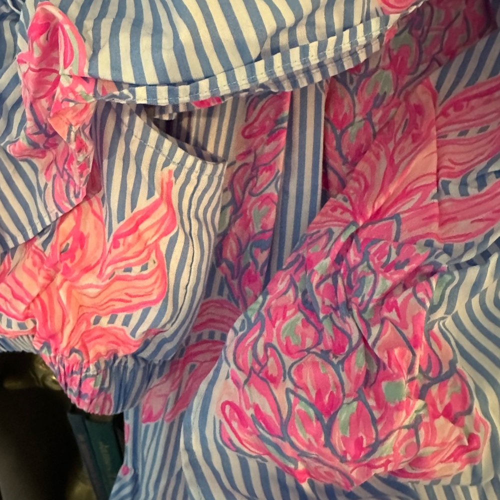 Lilly Pulitzer Larissa Maxi Set in Rum Swizzle Blue Peri - Picture 4 of 12